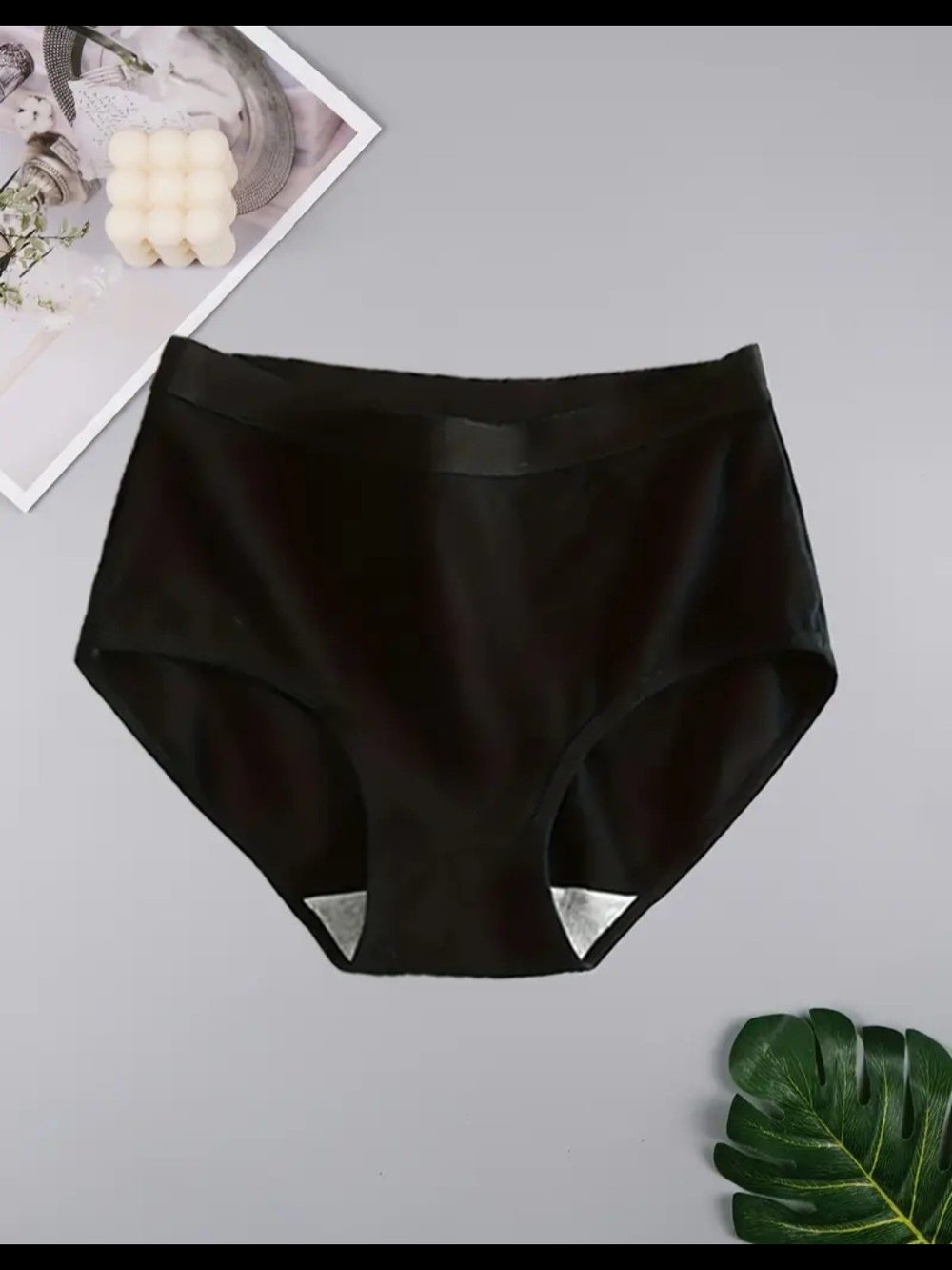 2X Plus Size Seamless High-Waist Black Briefs Panties Women's Underwear XXL NWT